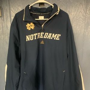 Norte Dame men’s XL Adidas quarter zip pull over